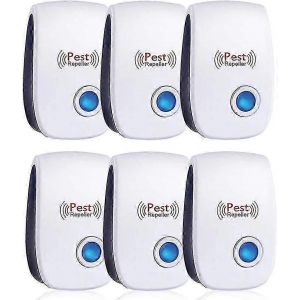 Répulsif à ultrasons paquet de 6 - efficace contre les souris,les rats,les mouches,les moustiques,les insectes nuisibles,les araignées,les cafards - Neuf