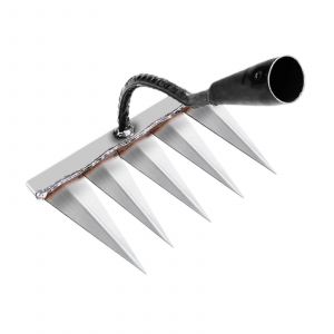 Jardin de mauvaises Herbes R&acirc;teau avec 5 Broches, Heavy Duty Sol Loosener, Main R&acirc;teau pour les Pelouses et le Paillage, R&eacute;sistant aux prises de Conception - Neuf