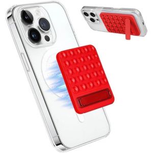 KAL-Silicone Ventouse Telephone Portable, Support &Agrave; Ventouse Polyvalent En Silicone Pour T&eacute;l&eacute;phone Support Pliable Pour Telephone Bureau Rouge - Neuf