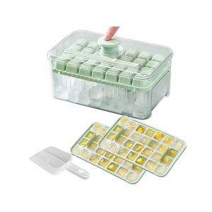 Machine &Agrave; Gla&ccedil;ons 56 Compartiments Avec Bo&icirc;te De Rangement Et Pelle &Agrave; Gla&ccedil;ons - Vert Clair - Neuf