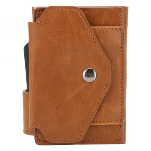 HJLIAN Porte-cartes de credit antivol pour homme, portefeuille pour cartes d'identite, sac pour usage quotidien (abricot) - Neuf