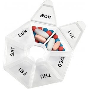 Hebdomadaire Pilule Organisateur, Portable 7 Jours pilulier Organisateur, Voyage Pilule Organisateur avec 7 Compartiments pour des Médicaments, des Suppléments, des Vitamines et des Hu - Neuf