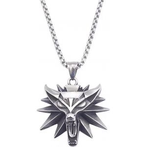 Trahoo-Collier Pour Homme Avec Pendentif En Forme De Tête De Loup - Chaîne En Acier Inoxydable - Collier Hip Hop - Style Sauvage - Punk - Pour Homme Et Femme, Non - Neuf