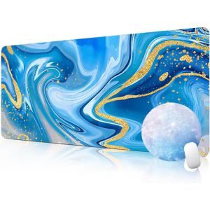 KALANKA-Grand Tapis de Souris sous Main Tapis de Bureau Imperm&eacute;able 90 x 40 cm Id&eacute;al pour Gamer Maison la Maison Bleu Desk Mat R&eacute;sistant aux Rayures and Imperm&eacute;able B5907-L - Neuf