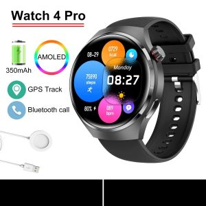 Montre Intelligente Gt 4 Pro Avec &Eacute;cran Amoled Hd Hommes Femmes Smartwatch Bluetooth Appel Fr&eacute;quence Cardiaque Nfc Gps Piste Sport Smartwatch 2025.Black.Nfc Watch - Neuf