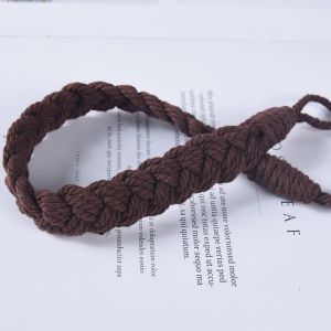 2 attaches pour rideaux en corde tress&eacute;e main de 60 cm avec crochets - Id&eacute;al pour maison, bureau, salon, chambre - D&eacute;coration murale &eacute;l&eacute;gante et pratique, - Neuf