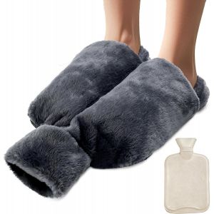 Jgd-Chauffe-Pieds Sans &Eacute;lectricit&eacute; - Avec Housse - 2 L - Chaude - Doux - Pour Femme - Anti-Fuite - Pour Bureau, Lit, Canap&eacute; - Neuf