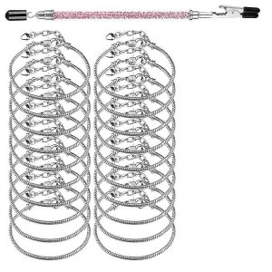 Cha&icirc;nes De Bracelet &Agrave; Breloques Pour La Fabrication De Bijoux, 20 Bracelets De Cha&icirc;ne De Serpent En Acier Inoxydable Avec Outil D'aide Au Bracelet - Neuf