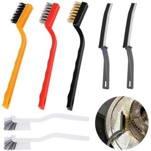 7 Pièces Brosse de Nettodes Interstices,Brosse NettoSalle de Bainbrosse Joint Carrelag,Brosse de Nettoà Poils Durs pour Rainure Fenetre,Salle de Bain,Toilettes,Cuisine - Neuf