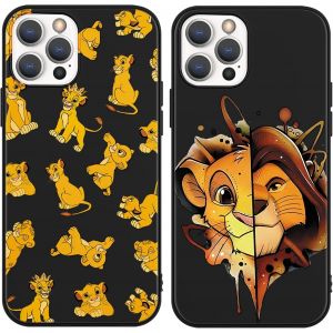 KAL-[2 Pack Noir Coque Pour Xiaomi Redmi Note 13 4G 6,67,&Eacute;tui Avec Mignon Lion Anime Motif Animaux,Mince Silicone Tpu Bumper Housse Protection Cover Pour Xiaomi Redmi Note 13 4G,Cartoon - Neuf