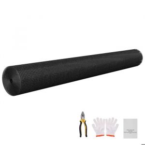 Grillage M&eacute;tallique 183 Cm X 30,5 M-Duoku-Rouleau De Grillage Galvanis&eacute; De Calibre 19-Mailles De 1,27 Cm-Rev&ecirc;tement En Vinyle - Neuf