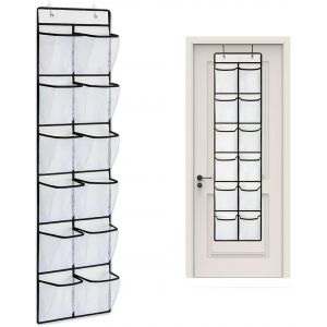 Kgabery-Rangement Des Chaussures À Suspendre Derrière De Porte,Range Chaussures Suspendu 12 Poches,Rangement Chaussure Porte,Organiseur Multifonctionnel,Convient Pour Salle De Bain Salon Cuisine - Neuf