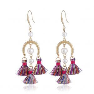 Boucles D'oreilles A Tige Tendance Pour Femmes Et Filles, Accessoires De Decoration A Pompons, Ez1266 - Neuf