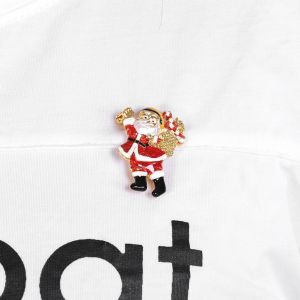 Broche De Noel Tendance En Alliage Plaque Et Cristal Representant Le Pere Noel, Ideale Pour Les Decorations De Noel - Neuf