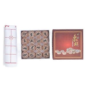 Jeu D'échecs Chinois En Bois De Hêtre, Jeu De Société Xiangqi Pour La Croissance Intellectuelle Avec Échiquier En Cuir Pu De 3 Cm De Diamètre - Neuf