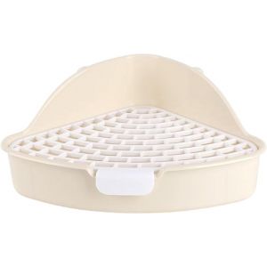 Cmws-Toilettes Pour Lapin, Toilettes Pour Animaux Domestiques, Pot D'entraînement Pour Hamsters, Toilettes Pour Animaux De Petite Taille De Triangle Pour Lapins, Chinchilla, Cavia (Blanc) - Neuf