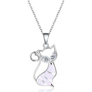 Tianyi-Collier Chat En Strass Pour Les Amoureux Des Chats Collier Pendentif Chat En Cristal Collier Chat Creux Cha&icirc;ne Bijoux Chaton Cadeaux Pour Femmes Filles - Neuf