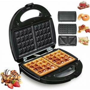 Machine Croque Monsieur Gaufrier 3 en 1 Panini Sandwich Grill 750W - Neuf