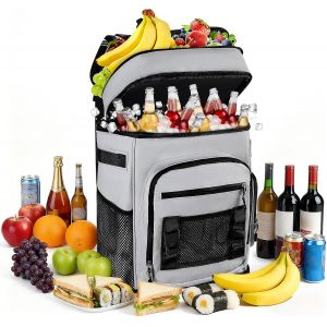 Ulteronixshop-Grand sac &agrave; dos isotherme, 30 l, avec compartiment isotherme, &eacute;tanche, pliable, portable, pour barbecue, pique-nique - Neuf