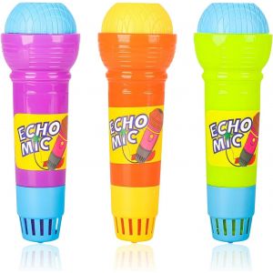 RVKAL-3Pcs Microphone Écho Pour Enfants Accessoire De Jouet Chantant,Novelty Microphone Jouet Microphone De Karaoké Amplificateur De Voix Jouet Rétro,Enfants Echo Micro Voix Changeur Jouet - Neuf