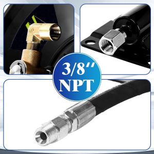 SUBZONAL-Enrouleur de Tuyau Haute Pression 30m, en Acier Robuste, Manivelle Manuelle avec Bras Pivotant, Sortie NPT 3/8"", 280 Bar - Neuf