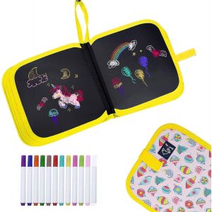 Ensemble De Livres De Gribouillage Effa&ccedil;ables Pour Enfants, Jouets D'activit&eacute;s Pour Tout-Petits R&eacute;utilisables, Bear Bell - Neuf