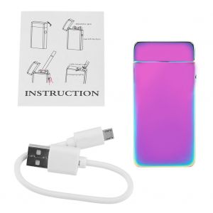 HJLIAN Briquet electrique rechargeable USB coupe-vent sans flamme a double arc, colore - Neuf