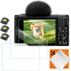 3 PCS Film de Protection Écran et 3 PCS Protège Griffe avec Niveau à Bulle et Chiffon Compatible avec Sony ZV-1/ZV-1 II/ZV-E10 - Neuf