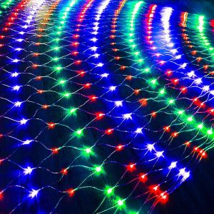 Lumi&egrave;re LED net de 3 x 2 m pour la d&eacute;coration de No&euml;l, de la f&ecirc;te, de l'int&eacute;rieur, 8 changement de lumi&egrave;re programmes de, F&eacute;e Feux de la Corde Imperm&eacute;able Romantique, D&eacute;coration de No&euml;l, - Neuf