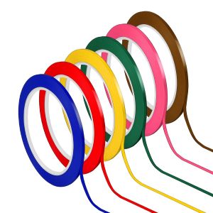 Lot De 6 Rouleaux De Ruban Adh&eacute;sif Multicolore Pour Tableau Blanc Pour L'&eacute;cole, Le Bureau, Le Scrapbooking, La D&eacute;coration (3 Mm X 66 M) - Neuf