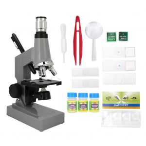 Microscope Biologique Pour Enfants Et Etudiants 1200x Tf-1200, Oculaire 10-20x, Objectifs 10x, 30x, 60x - Neuf