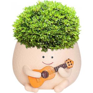 ERYI-Pot De Fleurs En Résine Avec Motif Smiley De 10,2 Cm Avec Drainage, Cadeau Unique Pour Femme, Petit Visage Succulent, Cadeau Amusant Pour Enseignant, Cadeau D'Intérieur - Neuf