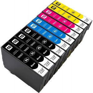 Lot de 10 Cartouches d'encre de Rechange compatibles avec Epson 16 16XL (Noir, Cyan, Magenta, Jaune) pour Workforce SX420W SX425W SX430W SX435W SX440W SX445W SX525WD SX535WD SX620FW - Neuf