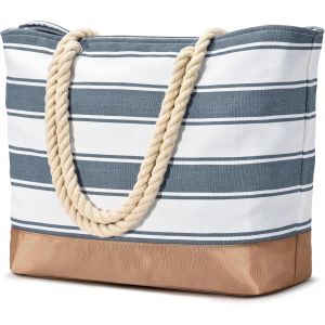 TZF-Sac de plage avec fermeture éclair - Grand sac de shopping étanche - Sac de voyage pour femme - Sac à main - Cadeau pour femme - Neuf