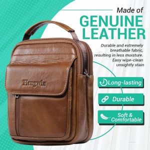 TIANYI-Petit Sac Bandoulière en Cuir Sacoche Bandouliere Homme Pochette Ceinture Banane pour Téléphone Portable Sac à Main + Porte-clés iPhone 16 15 14 Pro Max Plus 13 12 11 Pro XS XR (Marron) - Neuf