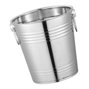 Seau À Glace Portable En Acier Inoxydable Pour Rafraîchir Le Vin Et La Bière, Avec Poignée, Capacité De 3 L, Idéal Pour Les Bars, Restaurants Et Fêtes. - Neuf