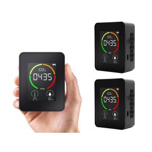 2 d&eacute;tecteurs de CO2, moniteurs de temp&eacute;rature et d'humidit&eacute;, testeurs de qualit&eacute; de l'air - Neuf