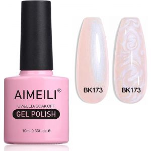 Kal-Vernis À Ongles Brillant Perle Gel, Nacré Avec Fil Shell Glitter Gel Vernis Semi Permanent Soak Off Uv Led Gel Nail Polish -(173) 10ml - Neuf
