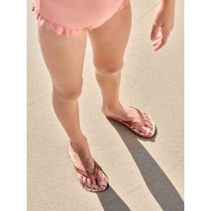 Tongs Imprim&eacute;es Enfant Marron Imprim&eacute; - Neuf