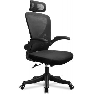 SUBZONAL-Chaise de Bureau, Chaise Ergonomique en R&eacute;sille avec Soutien Lombaire et Appui-T&ecirc;te R&eacute;glable, Coussin D'Assise G&eacute;n&eacute;reux, Adapt&eacute;e au Bureau et &agrave; La Maison - Neuf