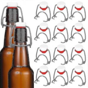 12 Pcs Flip Style Bouchons De Remplacement Avec Joints En Silicone D'étanchéité Bouchons Pour Bouteilles En Verre Bouteilles D'ours - Neuf