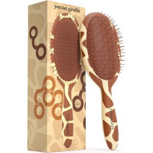Kalanka-Brosse Demelante Cheveux Bouclés - Brosse Cheveux Bouclés Enfant, Brosse A Cheveux Demelante, Brosse Cheveux Demelante Enfant, Poils Flexibles - Girafe - Neuf