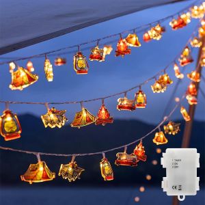 Jgd-Guirlande Lumineuse Led D'ext&eacute;rieur &Agrave; Piles - Avec Minuterie De 6 H - 20 Led &Eacute;tanche Pour L'int&eacute;rieur Et L'ext&eacute;rieur, Camping-Car, Tente, Pique-Nique, Chambre &Agrave; Coucher, F&ecirc;te - Neuf