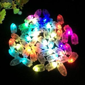 KAL-Mini Ballon Lumineux Led, 1 Set/50Pcs Lampes Led Étanches Pour Décoration De Fête De Mariage Ballon Lanterne En Papier (Coloré) - Neuf