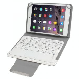 Clavier Pour Tablette Universel Étui En Cuir Avec Pavé Tactile Et Support Blanc Yonis - Neuf