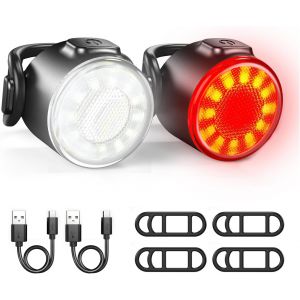 Asfasfq-Mucek Lot De 2 Lumières Pour Poussette, Éclairage Led Avec Lumière Blanche Et Rouge, Rechargeable Par Usb, Accessoire D'éclairage Pour Toutes Les Poussettes - Neuf