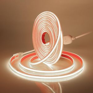 Lumi&egrave;re Au Led Cob Autocollant, 288leds/M Ip65 &Eacute;tanche 230v Super Lumineux Bandeau Flexible Ruban Led Light Strip Pour Escalier, Chambre, No&euml;l, F&ecirc;te, Etc (Blanc Naturel, 28m)[Rub9223577] - Neuf
