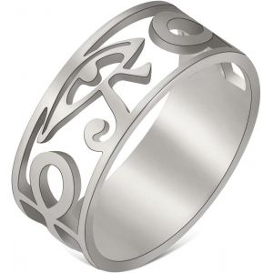 Trahoo-Bague Oeil D'horus Symbole Egyptien Ancien Oeil D'horus Anneaux Ankh Egypte Oeil De Râ Bague Amulette Bonne Chance Protection Bijoux En Acier Inoxydable Pour Hommes Femmes Noël - Neuf