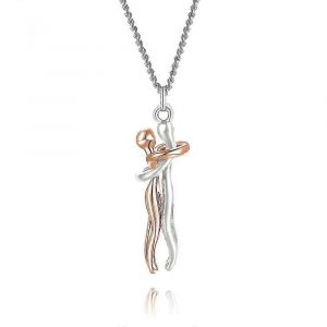 Collier De Couple Câlin S925 Argent Sterling Câlin Collier Bijoux Bien-Aimés Pour Lui Et Elle,Cadeau De La Saint-Valentin Amoureux Iax Wxi - Neuf