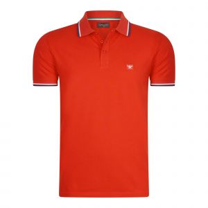 Cappuccino Italia Polo Applique Pique Rouge - Neuf